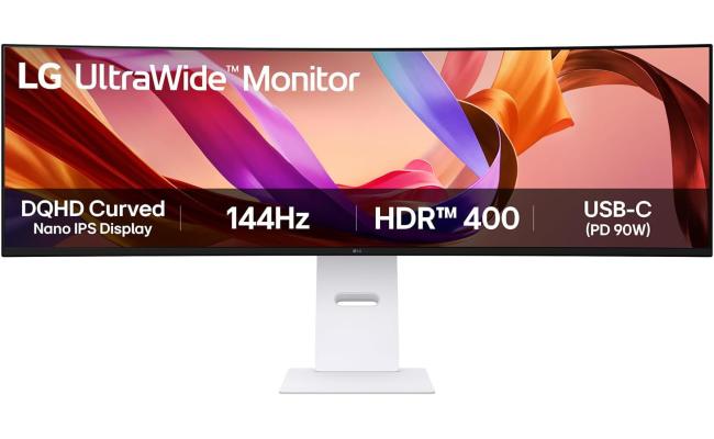 LG 49U950A 49" Curved UltraWide Nano IPS Gaming Monitor – 21:9 DQHD (5120×1440), 144Hz, 1ms MBR, HDR400, Rich Bass Speakers